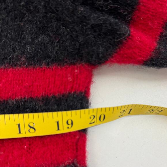 Vintage 1980s GAP Red Blue Crewneck Sweater Shetland 100% Shetland Wool Small - Picture 5 of 6